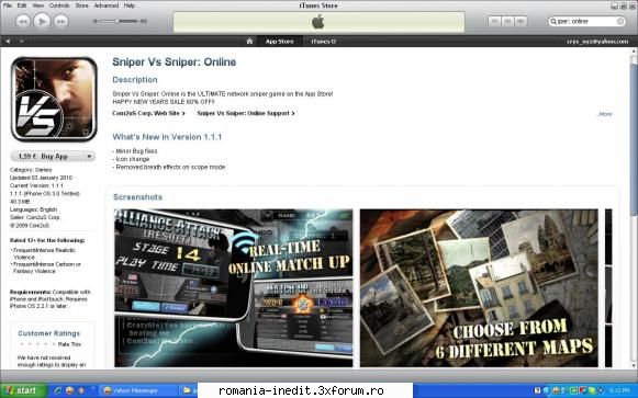 iphone aplicati top setari sniper sniper   joc  care imi place foarte mult mai ales joaca