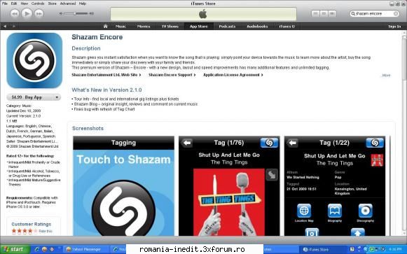 iphone aplicati top setari shazam encore 2.0  tot !  muzica numai manele incercat imi plac