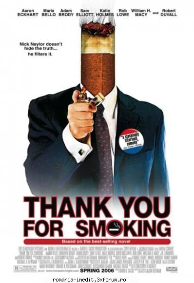 direct download thank you for smoking comedy follows the big tobacco's chief spokesman, nick naylor,
