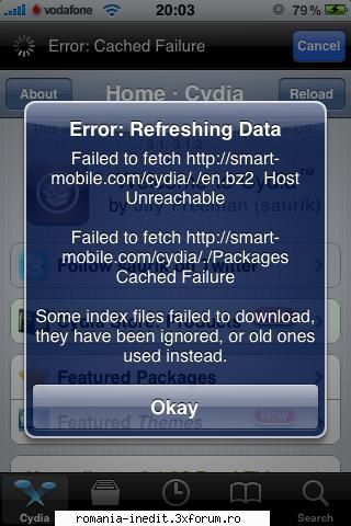 iphone aplicati top setari atunci cand deschideti cydia santeti intampinat cateva erori [de regula