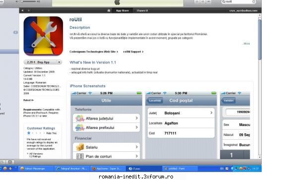 iphone aplicati top setari routil 1.1 -  versiunea 1.1 modul "info drumurilor actualizat