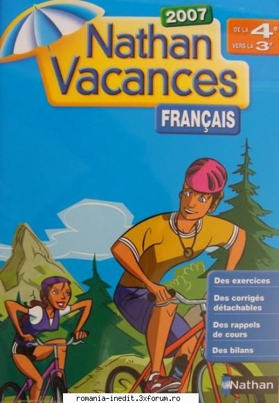 carti pentru copii nathan vacances franais 4/3 nathan vacances franais 6/5caiete exercitii limba