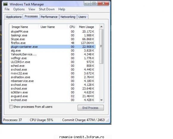proces procesul subliniat imi ocupa 60-80 %  din procesor 200 din ram.ce este cum pot scapa