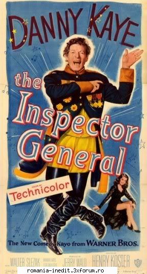 the inspector general (1949) the inspector general bufon kaye, intr-o comedie      