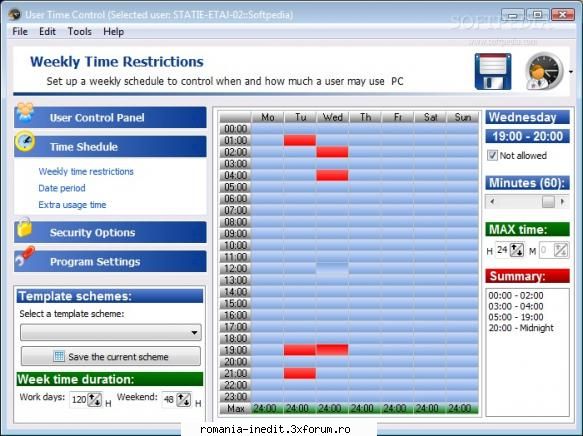 limitare acces computer incercati programul user time control center.nu l-am verificat dar din cate