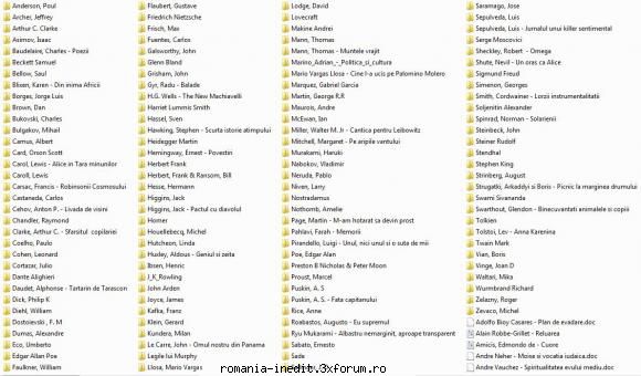 uite si lista carti literatura universala (autori straini) [ro]