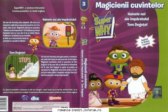 super why! magicienii cuvintelor super why vol. 3iar format dvdrip pot gasi episoade noi ale degetel