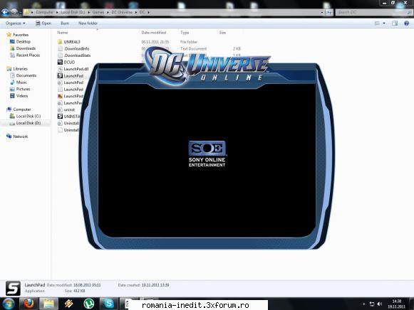 universe online version filelist jtie cineva imi apare nimic aici launcher?