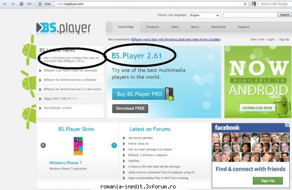 bs.player pro 2.61 build 1065 este oficial! necesita codecuri.