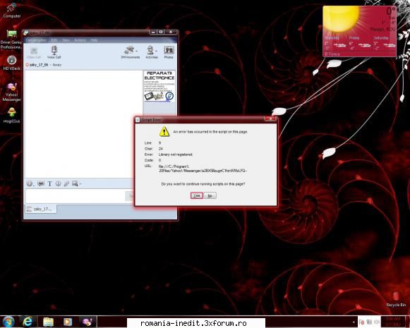 problema yahoo messenger problema yahoo messenger instalat windowsul imi apare eroarea asta