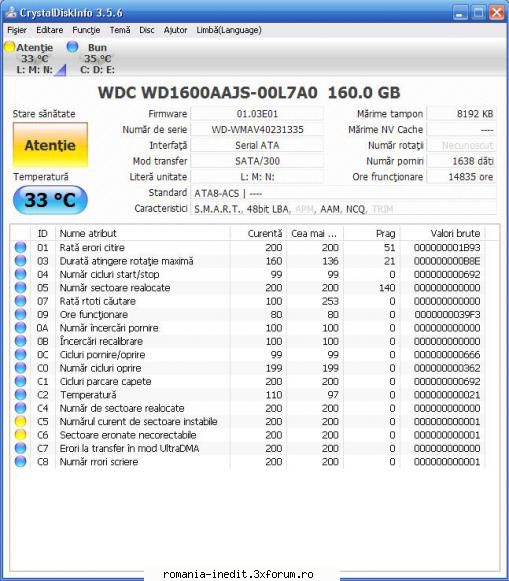 izolare baduri hdd hdd 160gb