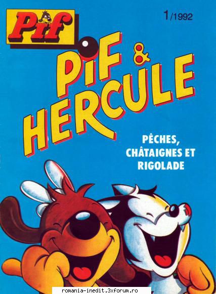 pif gadget pif & hercule 1/1992 (aparuta romania, dar bd-urile franceza printed romania, but the