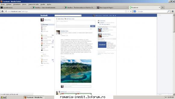 problema facebook sal. cateva zile, doar mozilla, paginile facebook i-mi apar micsorate, precum