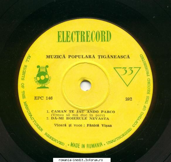 discuri vinil muzica populara raritati muzica populara tiganeasca epc 146produs: 44100 320 jau ando