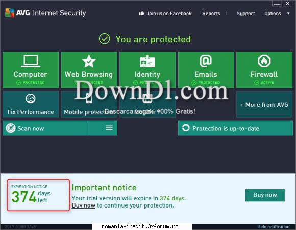 avg internet security 2013 licenta gratuita pentru avg internet security 2013 este disponibil mod