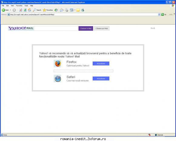 problema cont yahoo mi-am creat cont nou yahoo, iar logare apare aceasta imagine lasa accesez mail.