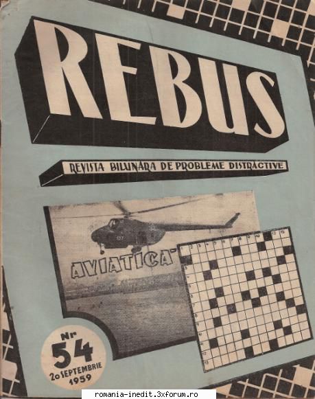 [b] revista rebus rebus 54-1959 (jpg, zip), 300 dpi:arhiva include jpg pentru pagina dubla din