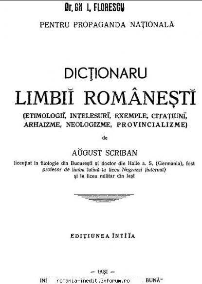 [t] limba dictionare [1939] dictionaru limbii romanesti (august ...