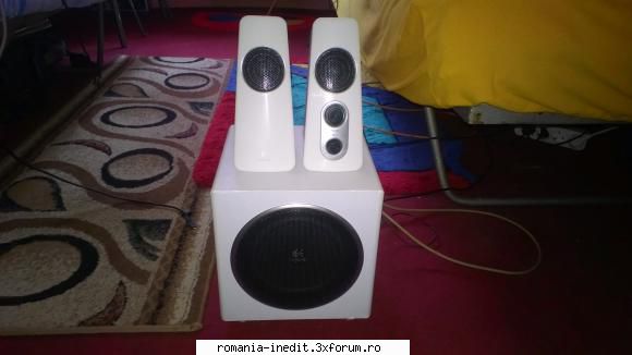 sistem audio 2.1 logitech z523 (40w rms) sistem audio 2.1 logitech, alb, arata 9.5/10, 10/10. boxele