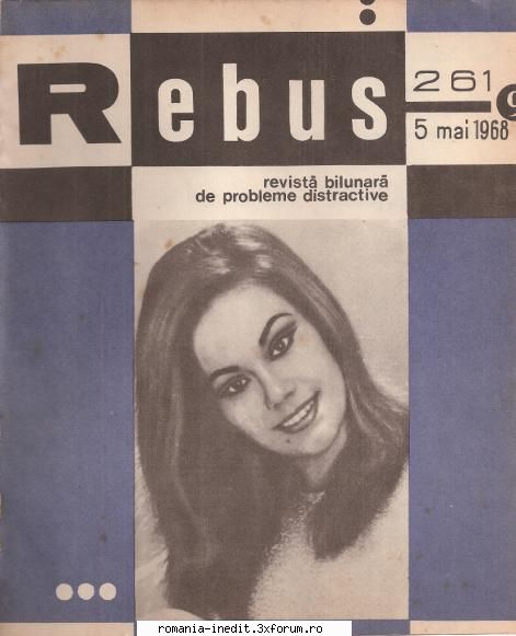 [b] revista rebus rebus 261-1968 (jpg, zip), 300 dpi arhiva include jpg pentru pagina dubla din