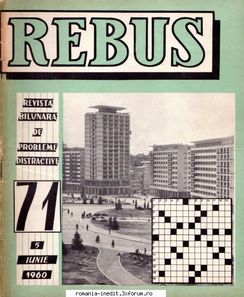 [b] revista rebus rebus 71-1960 (jpg, zip), 300 dpi arhiva include jpg pentru pagina dubla din