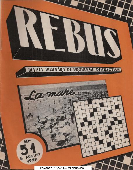 [b] revista rebus rebus 51-1959 (jpg, zip), 300 dpi arhiva include jpg pentru pagina dubla din