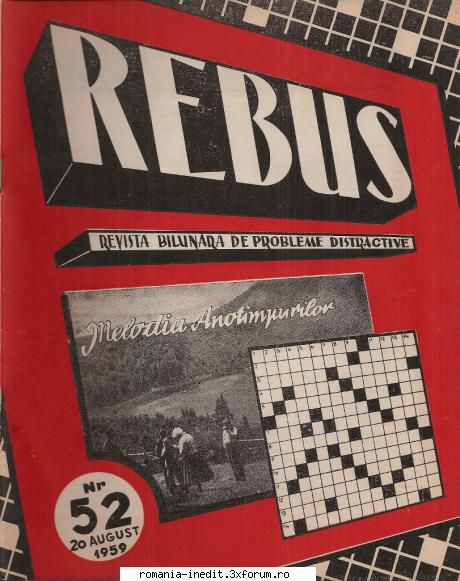 [b] revista rebus rebus 52-1959 (jpg, zip), 300 dpi arhiva include jpg pentru pagina dubla din
