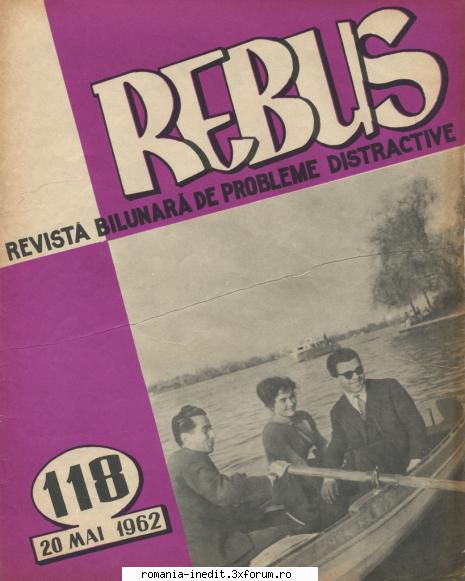 [b] revista rebus rebus 118-1962 (jpg, zip), 300 dpi arhiva include jpg pentru pagina dubla din