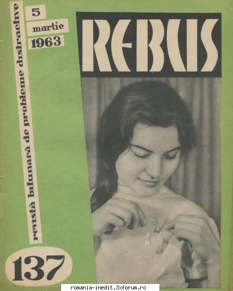 [b] revista rebus rebus 137-1963 (jpg, zip), 300 dpi arhiva include jpg pentru pagina dubla din