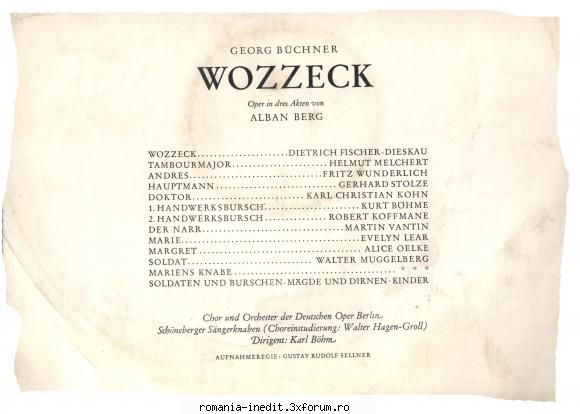 discuri vinil muzica raritati alban berg karl bhm wozzeck pgp rtb stv 213507 (1965)