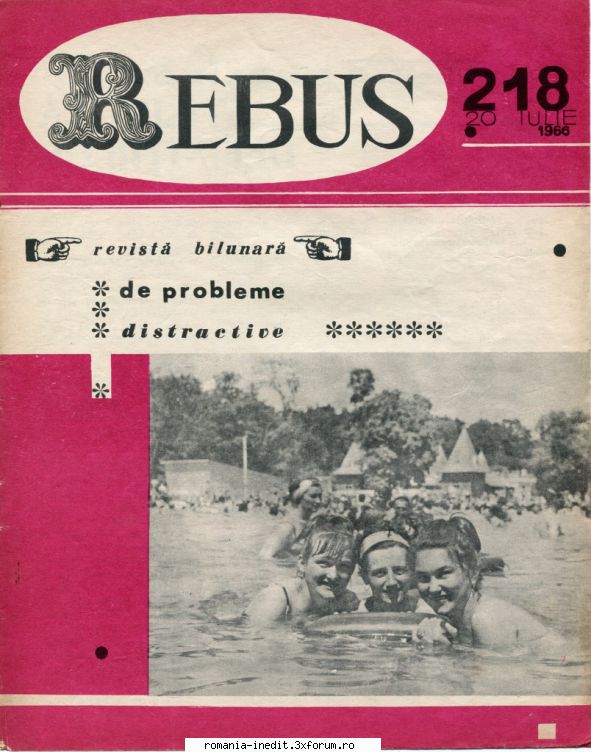 [b] revista rebus rebus 218-1966 (jpg, zip), 300 dpi arhiva include jpg pentru pagina dubla din