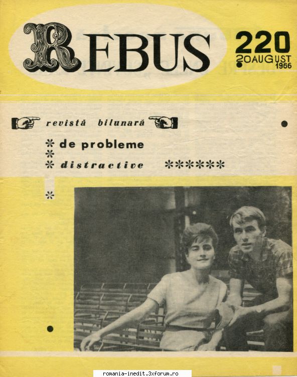 [b] revista rebus rebus 220-1966 (jpg, zip), 300 dpi arhiva include jpg pentru pagina dubla din