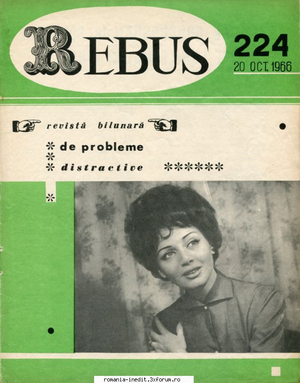 [b] revista rebus rebus 224-1966 (jpg, zip), 300 dpi arhiva include jpg pentru pagina dubla din