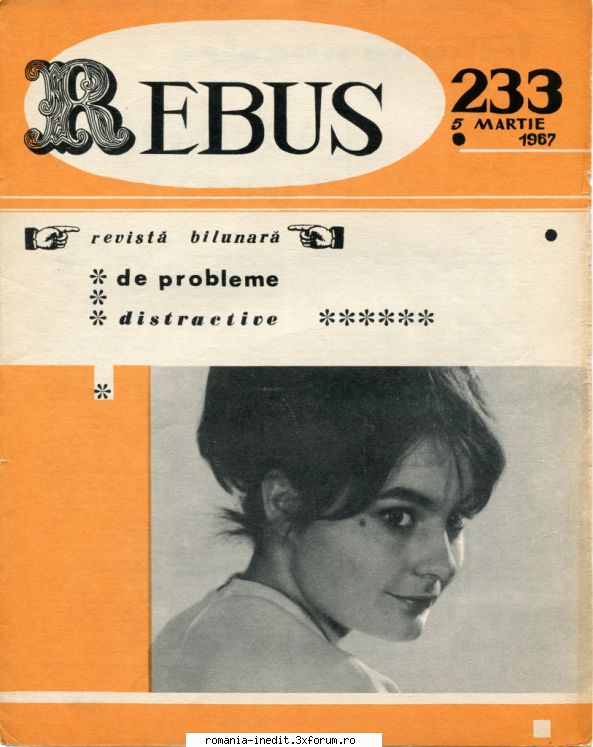 [b] revista rebus rebus 233-1967 (jpg, zip), 300 dpi arhiva include jpg pentru pagina dubla din