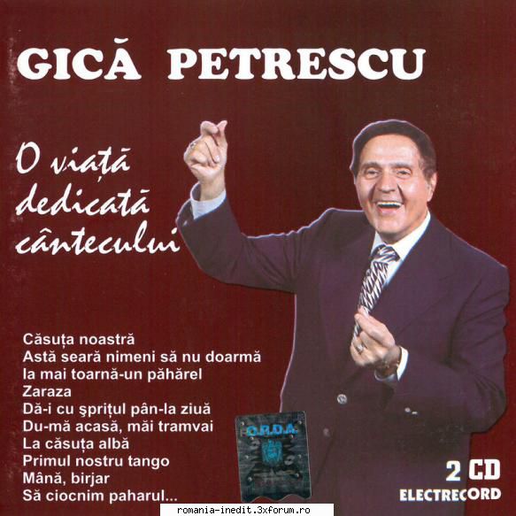 gica petrescu-o viata dedicata cantecului 2cd seara nimeni doarma dor n-o traiesc cat lumea c:henry