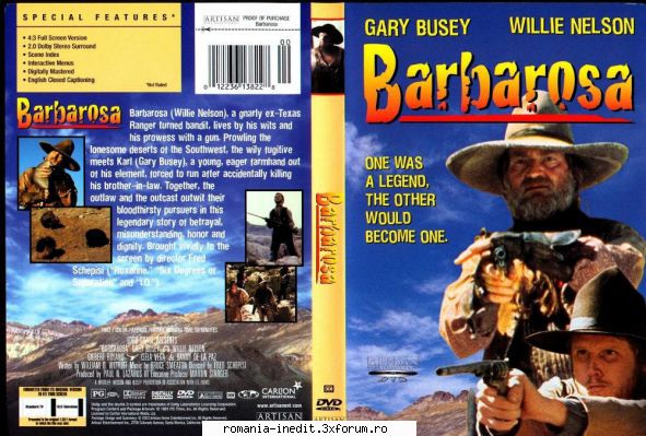 barbarosa (1982) barbarosa (1982)karl westover este tanar fermier care vede pus situatia de-a fugi