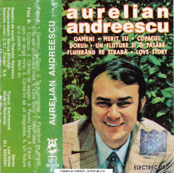 2001 aurelian andreescu 2001 aurelian oameni02. dorul03. te-ai fluierand strada05. esti primavara