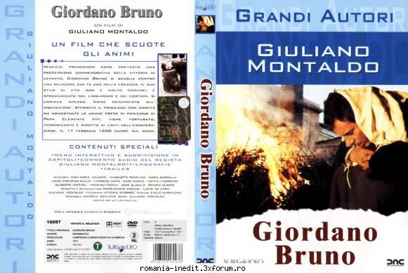 giordano bruno (1973) giordano bruno săi din biserica filosoful liber gnditor, poetul și