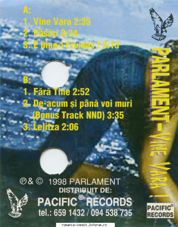 parlament vine vara sunt versiuni ale acestui album aparut 1998. versiune aparuta pacific records: