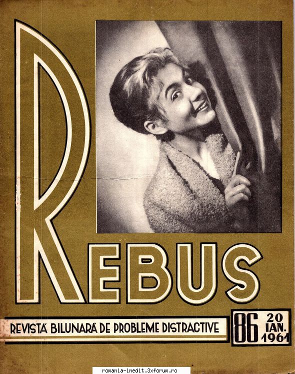 [b] revista rebus rebus 86-1961 (jpg, zip), 300 dpi, scan include jpg pentru pagina dubla din