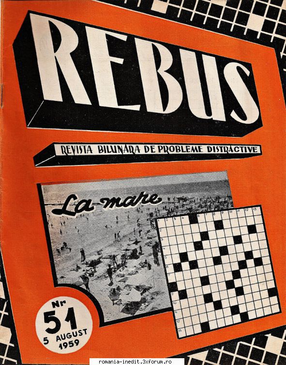 [b] revista rebus rebus 51-1959 (jpg, zip), 300 dpi, scan include jpg pentru pagina dubla din