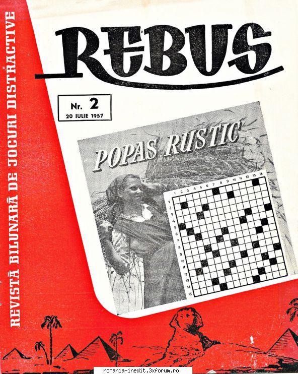 [b] revista rebus rebus 2-1957 (jpg, zip), 300 dpi, scan include jpg pentru pagina dubla din mijloc.