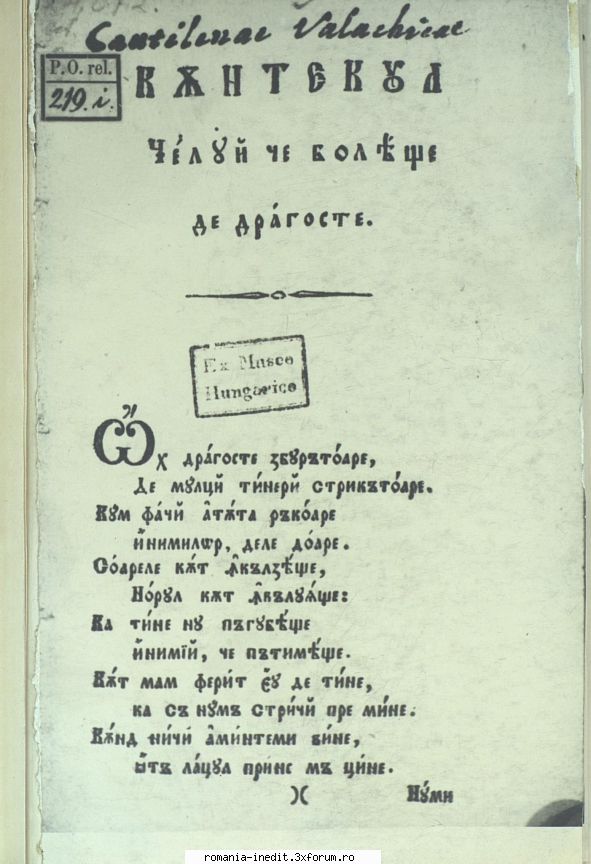limba grafie [1800] triodion. cantecul celui boleste budadata aparitiei şapte poezii din crv