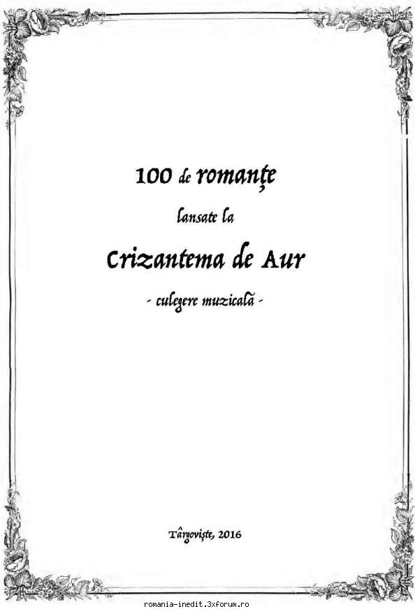 muzicale partituri 100 romante