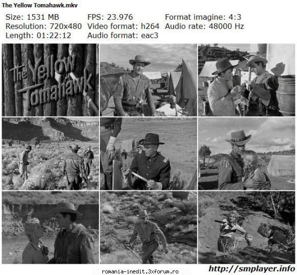 the yellow tomahawk (1954) the yellow tomahawk romanasub.