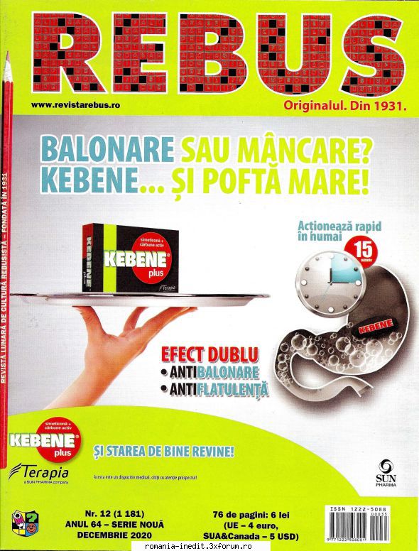 [b] revista rebus scanul revistei rebus nr. (1181) din decembrie 2020 (jpg, rar 300 dpi):pe