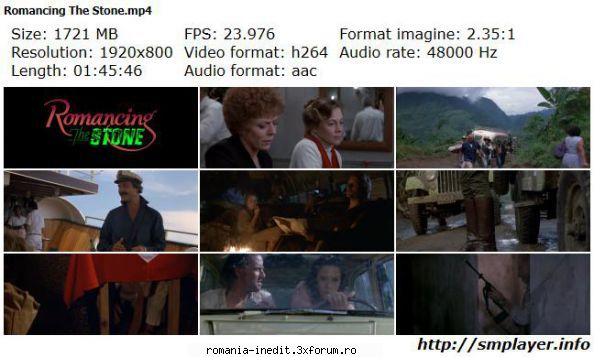 romancing the stone (1984) romancing the stone pentru piatra engleza, spaniola, romana