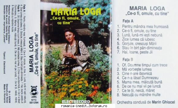 maria loga ce-o fi, omule, tine stc 001294 1998 a1        pentru mndra mea