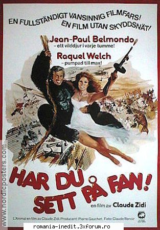 jean paul belmondo l'animal animal ein irrer typ french english jean-paul belmondo, raquel welch,