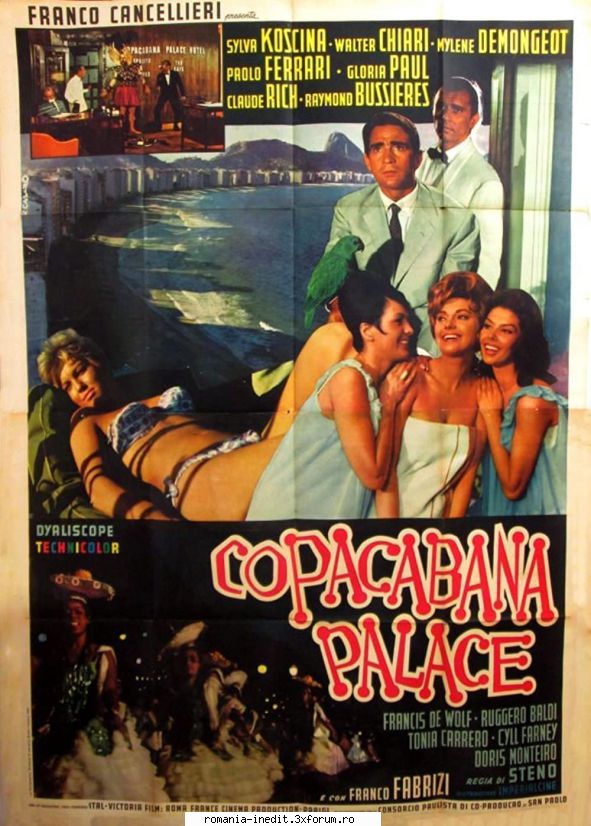 sylva koscina copacabana palace sylva koscina, walter chiari, mylne romantic film with strong bossa